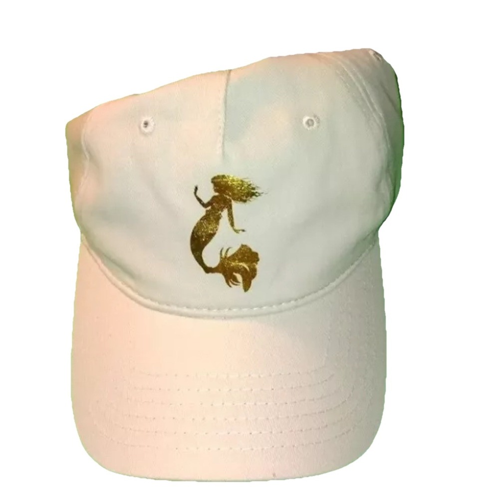 NWT Disney's The Little Mermaid Film Ball Cap Hat Gold, Adjustable Breathable